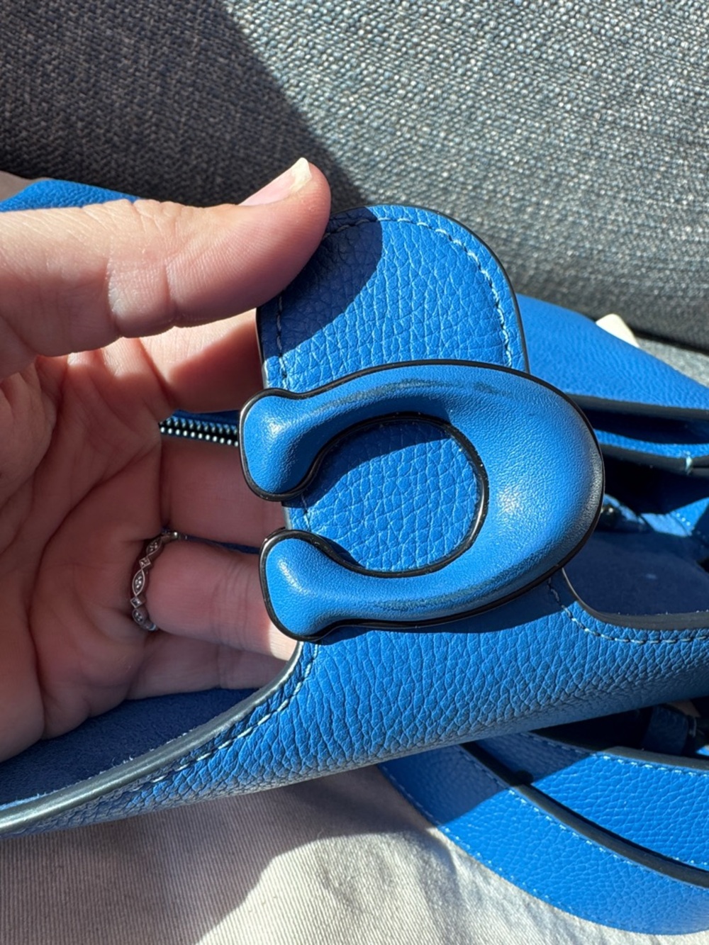 Coach Blue Soft Tabby Multi Way Crossbody - Picture 4 of 11